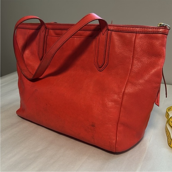 Fossil Orange Leather Tote bag - Picture 3 of 14